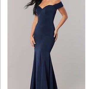 Off the shoulder formal dress